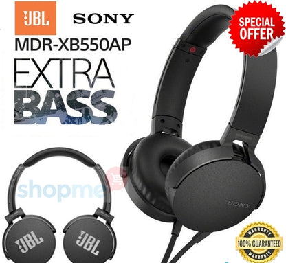 MDR-XB550AP Extra Bass on-Ear Headphones, Headset with Mic for Phone Calls