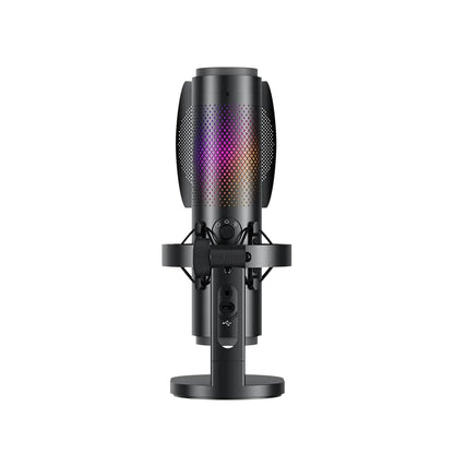 BOYA K9 RGB Gaming Condenser Mic Kit with Pop Filter, Shock Mount, Cover & USB-C Cable – Ideal Podcast Mic Set for Podcasting, Streaming and Gaming (Black)