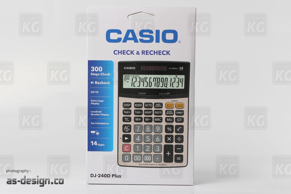 Original Casio DJ-240D Plus 300 Steps Check and Correct Premium Desktop Calculator with Metallic faceplate & Bigger Screen/Keys (14 Digit)