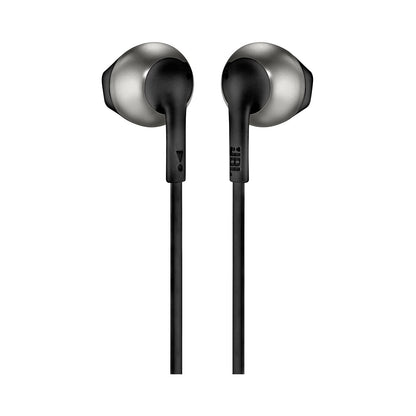 J B L Tune 205 Pure Bass Metal Earbud Headphones with Mic (Black)