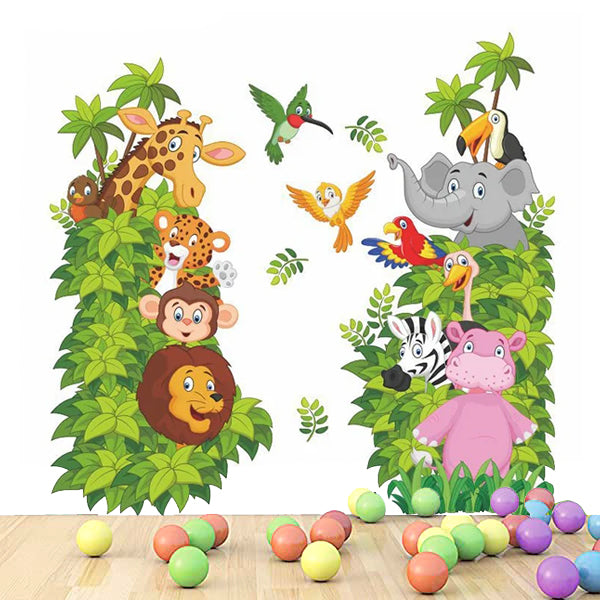 PHF With Friends Wall Stickers For Kids Room Home Decoration Cartoon Bear Pig baby children cartoon bedroom room decor wall stickers removable kids nursery decal sticker Wall Decoration Stickers wall deco