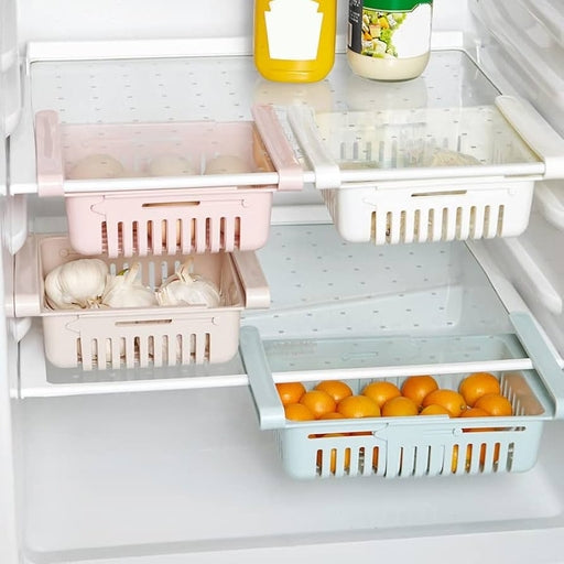 Storage Box Kitchen Organizer Food Storage Freezer Shelf Holder, 8.1X6.5x3