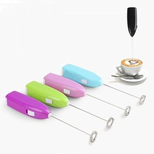 Mini Electric Egg Beater Battery Operated Espresso Cappuccino Coffee Maker Hand Mixer Milk
