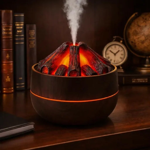 Charcoal Flame Humidifier Aromatherapy Essential Oil Diffuser 300Ml Mist Ultrasonic Humidifier