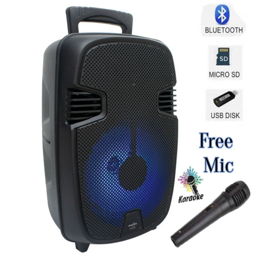 Portable Bass Speaker Bluetooth TF/USB/AUX/led Flashing Lights