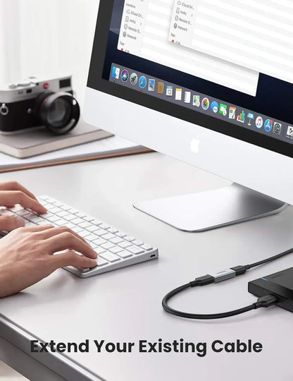 UGREEN USB 3.0 Adapter Type A Female to Female Coupler Aluminum Case 5Gbps High Speed Laptop PC Flash Drive Keyboard Mouse - 20119