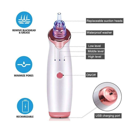 Electric Blackhead Remover Vacuum – USB Rechargeable Pore Cleaner