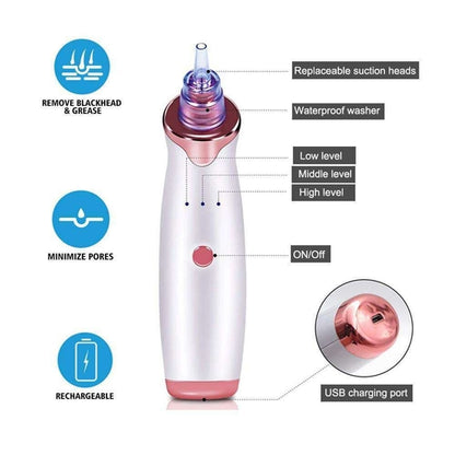 Electric Blackhead Remover Vacuum – USB Rechargeable Pore Cleaner