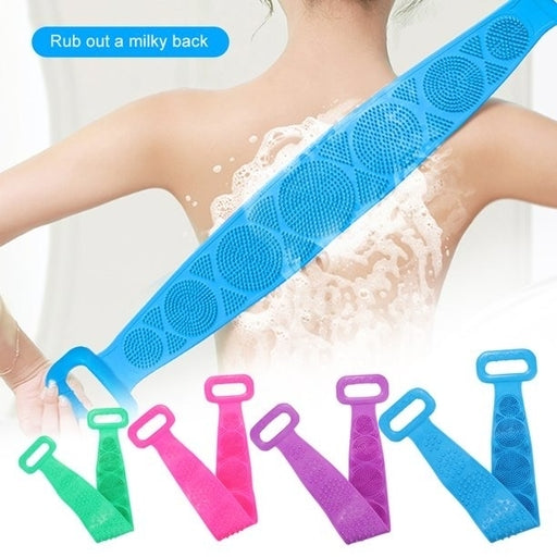 Silicone Shower Brush with Soft Massage Bristles - Multi-Function Body Cleaner and Shampoo Massager