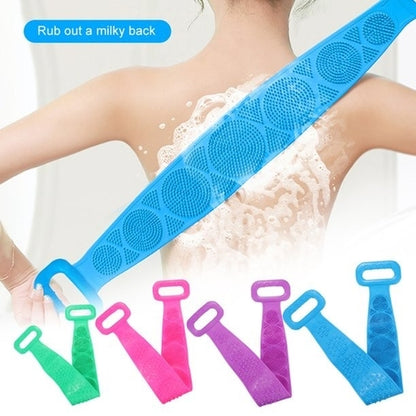 Silicone Shower Brush with Soft Massage Bristles - Multi-Function Body Cleaner and Shampoo Massager