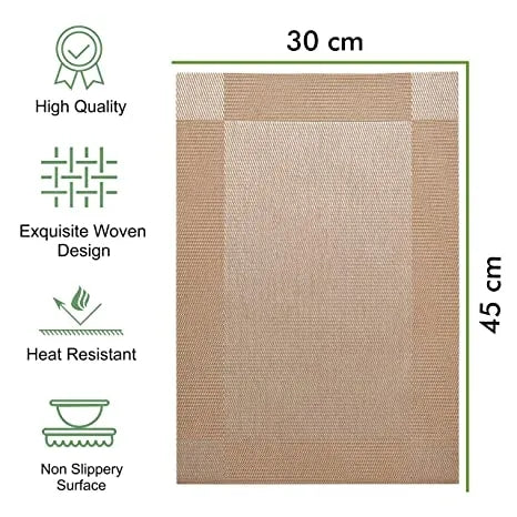 12Pcs Heat Resistant Washable PVC Table Mat for Kitchen Dining Room, Silicone Bottle Cup Mug Coaster