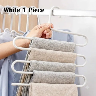 5 Layers Stainless Steel Clothes Hangers Space Saving Cupboard Hangers (1Ps /2Pcs)
