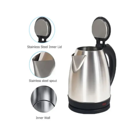 Electric Water Kettle 1800Ml Steel Jar with Power Base