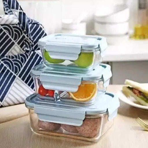 Microwave Safe Glass Containers with Lids Food Storage- (Square)