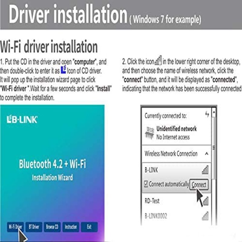 LB-LINK BL-WN300BT Bluetooth 4.2 Plus Wi-Fi N USB Adapter