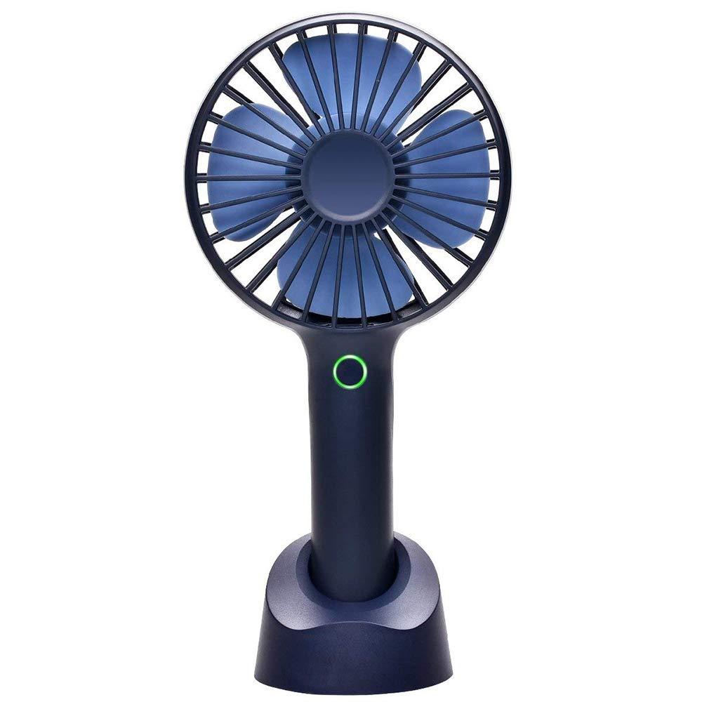 Strong Wind Personal Mini Fan USB Rechargeable Handheld Desk Fan with Base