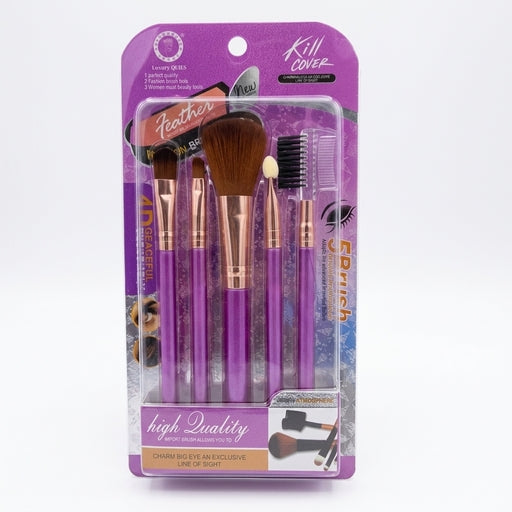 5 Pcs Set of Makeup Brush Kit, Feather Fashion Brush Set, Beauty Makeup Set