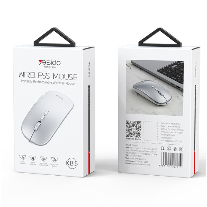 Yesido KB15 Wireless Optical Mouse - Rechargeable