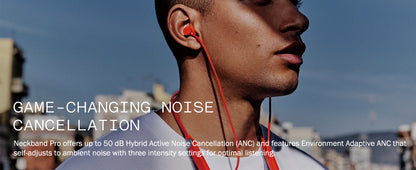 CMF BY NOTHING Neckband Pro Bluetooth Headphones,50dB Hybrid Active Noise Cancelling Earbuds with 5 HD Mics,IP55 BT5.3 37Hours Long Play time Dual Device Connection Neckband Headphones