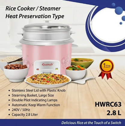 Automatic Electric Rice Cooker 2.8 Ltrs