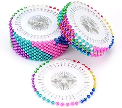 Multicolor - Pearl Head Pins -Hijab Pin/Brooches Dot Pin 10Pcs Roll