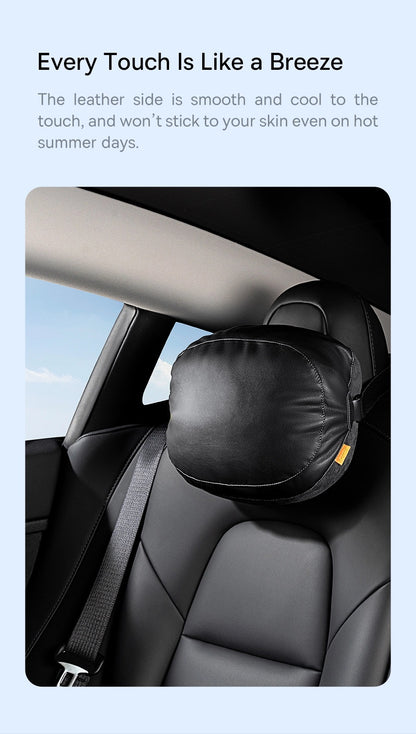 Baseus Comfort Ride Series Fabric Car Headrest Cushion Dual Material Double Sided Car Headrest Pillow For Car Van Jeep SUV etc....